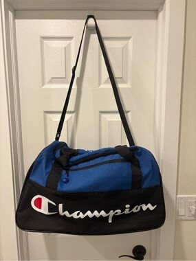 Champion Blue and Black Duffel Gym Bag